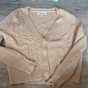 Heartloom Beige V-Neck Sweater